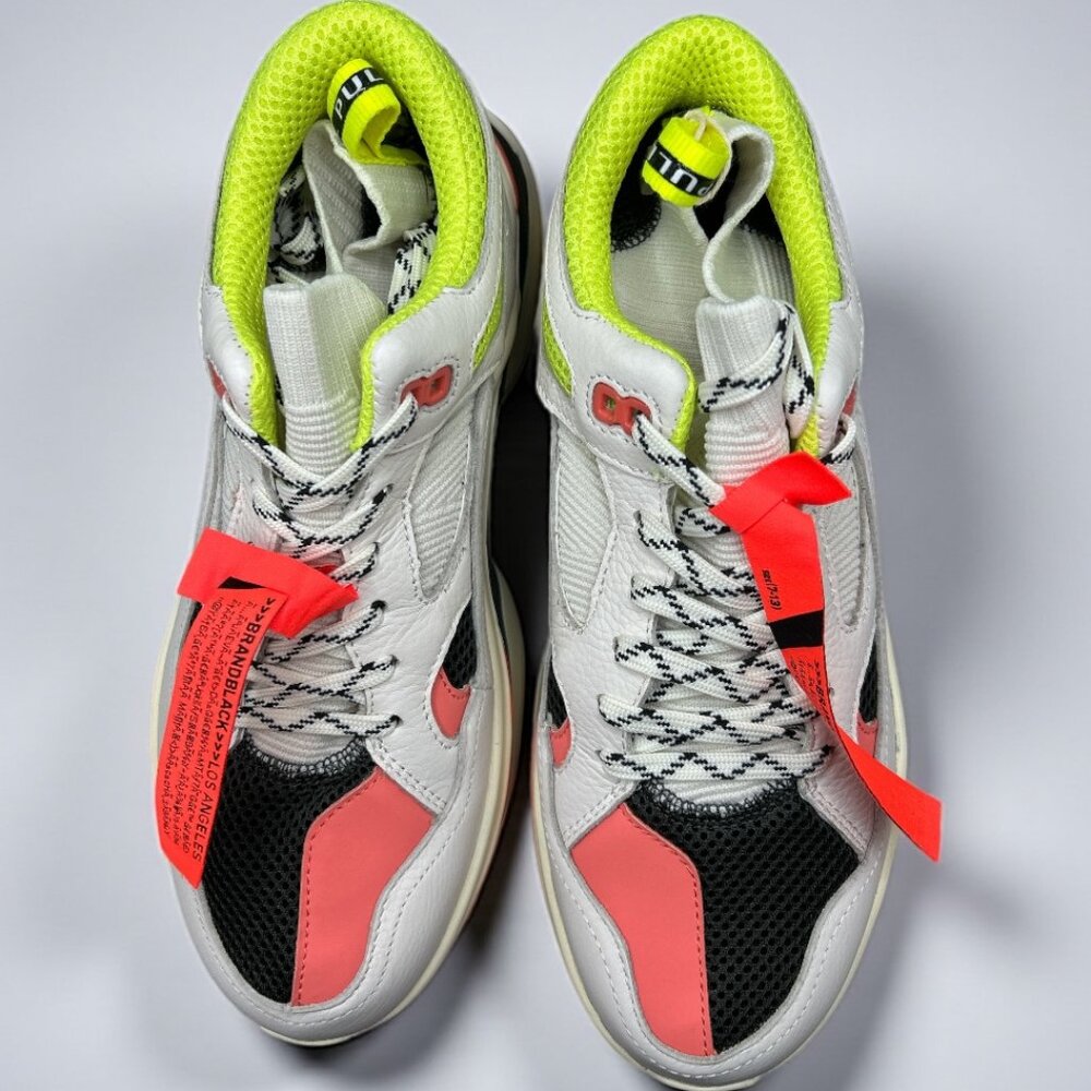 Brandblack Unisex Saga Sneakers - White/Lime - Size Men's 9 / Women's 11 - Picture 4 of 10